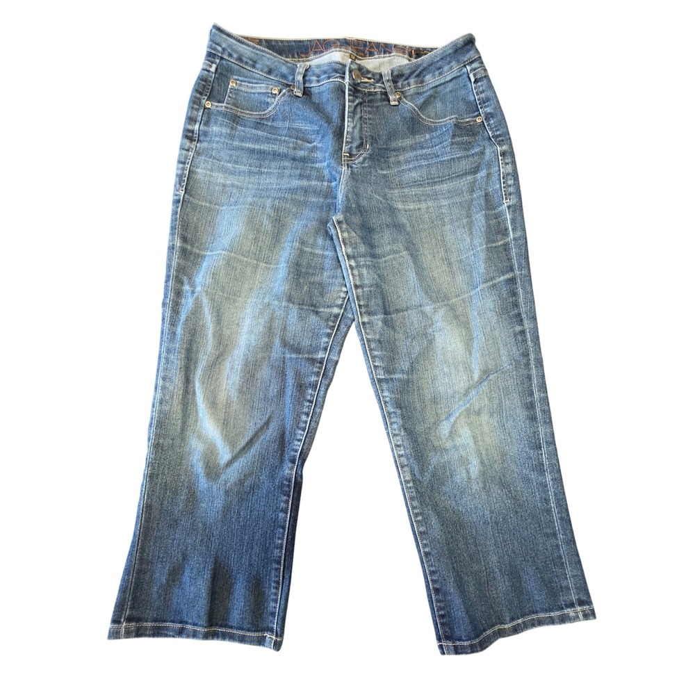 Jag Jeans Classic Straight Leg Mid Wash Size 12 Stretch Denim‎ Casual Basics